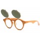 Lunettes soleil Rondes Miroir Dore Monture Bois Fantaisie Roby LUNETTES SOLEIL SOLEYL