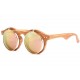 Lunettes soleil Rondes Miroir Dore Rose et Bois Fantaisie Roby LUNETTES SOLEIL SOLEYL