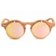 Lunettes soleil Rondes Miroir Dore Rose et Bois Fantaisie Roby LUNETTES SOLEIL SOLEYL