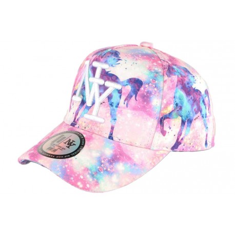 Casquette NY Enfant Licorne Rose et Blanche Fantaisie Baseball ANCIENNES COLLECTIONS divers