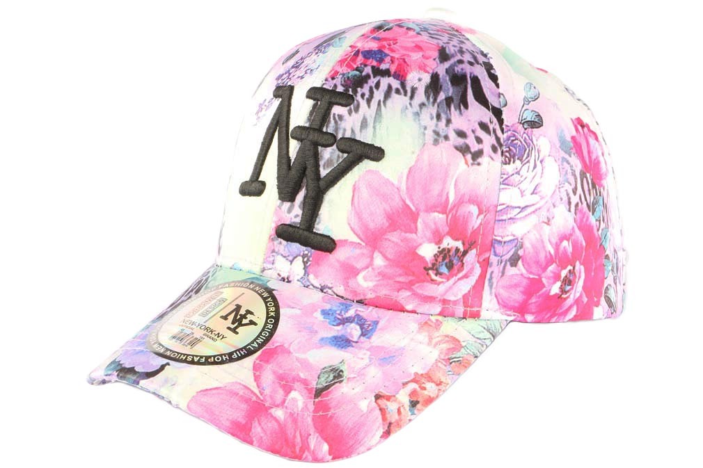 Accessoires Casquettes Bonnets Et Chapeaux Fille Fille Hip Hop Honour Casquette Enfant Noire Et Blanche Florale De 7 A 11 Ans