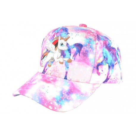 Casquette Enfant Licorne Blanche et Rose Fashion Baseball Kelfy ANCIENNES COLLECTIONS divers