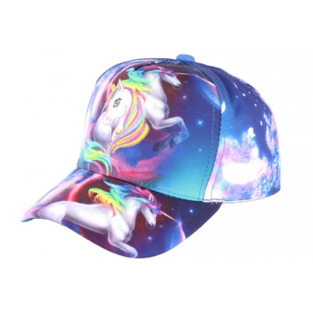 Casquette Enfant Licorne Bleu et Rose Mode Fashion Baseball Nagy ANCIENNES COLLECTIONS divers