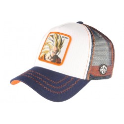 Casquette Dragon Ball Z Goku Super Saiyan Blanche et Bleue Baseball Capslab ANCIENNES COLLECTIONS divers