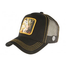 Casquette Goku Dragon Ball Z Noire et Jaune Saiyan Trucker Capslap ANCIENNES COLLECTIONS divers