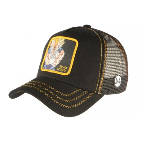 Casquette Dragon ball Z Vegeta Majin Super Saiyan Noire Trucker Capslab ANCIENNES COLLECTIONS divers