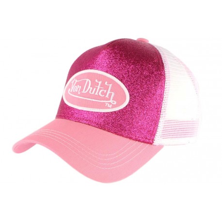 Casquette Von Dutch Rose et Blanche Flakes Baseball Fashion CASQUETTES VON DUTCH