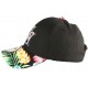 Casquette Enfant Noire et Rouge Fleurs Gili Baseball NY de 7 à 12 ans Casquette Enfant Hip Hop Honour