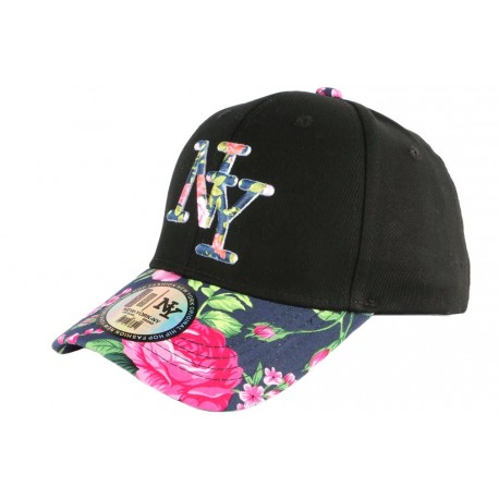 Casquette Enfant Rose et Bleue Florale Gili Baseball NY de 7 à 12 ans ANCIENNES COLLECTIONS divers