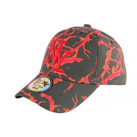 Casquette Enfant Rouge et Noire Spider Fashion NY Baseball de 7 à 12 ans ANCIENNES COLLECTIONS divers