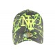 Casquette Enfant Vert Fluo et Noire Spider Fashion NY Baseball de 7 à 12 ans ANCIENNES COLLECTIONS divers