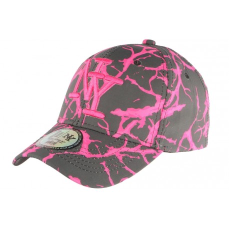 Casquette Enfant Rose et Noire Spider Fashion NY Baseball de 7 à 12 ans ANCIENNES COLLECTIONS divers