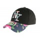 Casquette NY Bleue Fleurs Roses Gili Baseball Fashion Tropic ANCIENNES COLLECTIONS divers