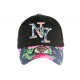 Casquette NY Bleue Fleurs Roses Gili Baseball Fashion Tropic ANCIENNES COLLECTIONS divers