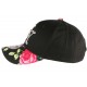 Casquette NY Noire et Rose Fleurs Gili Baseball Fashion Tropic ANCIENNES COLLECTIONS divers