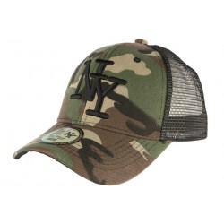 Casquette filet militaire verte et marron Trucker NY noir ANCIENNES COLLECTIONS divers