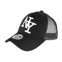 Casquette trucker NY Noir et Blanche Fashion Trucker Gybz CASQUETTES Hip Hop Honour