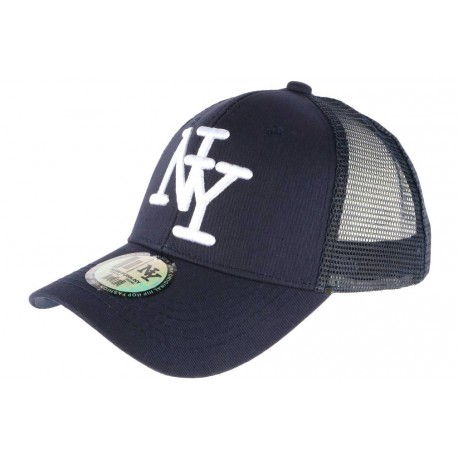 Casquette Filet NY Bleu Marine et Noire Fashion Trucker Gybz CASQUETTES Hip Hop Honour