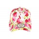 Casquette Baseball Blanche Fleurs Roses Tendance Baseball NY Palma ANCIENNES COLLECTIONS divers