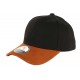 Casquette Enfant Noire Visiere Cuir Marron Baseball Neyl de 7 à 11 ans Casquette Enfant Hip Hop Honour