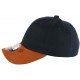 Casquette Enfant Bleu Visiere Cuir Marron Baseball Neyl de 7 à 11 ans Casquette Enfant Hip Hop Honour