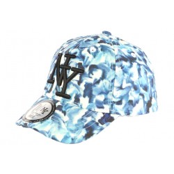 Casquette Enfant Bleue et Blanche Tie Dye Baseball NY Noox 7 à 11 ans ANCIENNES COLLECTIONS divers