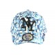 Casquette Enfant Bleue et Blanche Tie Dye Baseball NY Noox 7 à 11 ans ANCIENNES COLLECTIONS divers