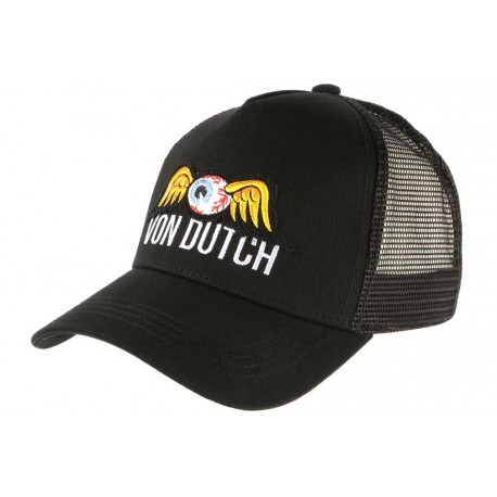 Casquette Von Dutch Noire Eye Ball Black Baseball Trucker Fashion CASQUETTES VON DUTCH