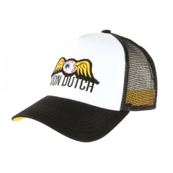 Casquette Von Dutch Blanche et Noire Eye Ball Baseball Trucker Fashion CASQUETTES VON DUTCH