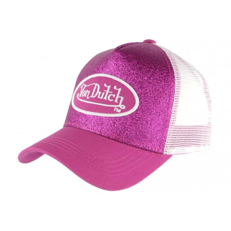 Casquette Von Dutch Violette et Blanche Baseball Fashion Flakes CASQUETTES VON DUTCH