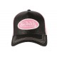 Casquette Von Dutch Noire et Rose Strass Baseball Fashion Flakes CASQUETTES VON DUTCH