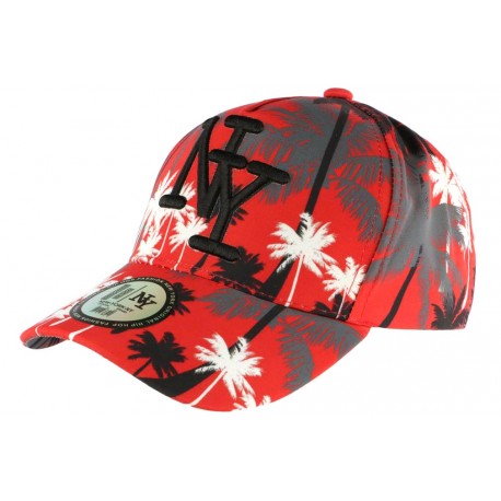 Casquette Baseball Orange et Noire Cocotiers Fashion NY Exotic ANCIENNES COLLECTIONS divers