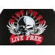 Casquette Biker noire Live Free Ride Free Baseball Motard CASQUETTES Nyls Création