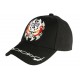 Casquette Biker Tete de Mort et Croix de Malte Ride Hard Baseball Motard CASQUETTES Nyls Création