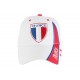 Casquette France Blanche Drapeau blanc rouge Baseball tricolore ANCIENNES COLLECTIONS divers