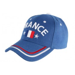 Casquette France Etoiles Bleu Blanc Rouge Baseball Foot tricolore CASQUETTES PAYS