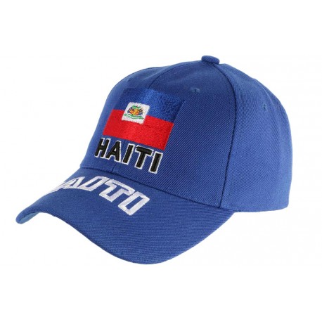 Casquette Haiti Bleu et Rouge Baseball drapeau Haitien CASQUETTES PAYS