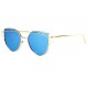 Lunettes soleil miroir Bleu et Doré Design Oeil de Chat LUNETTES SOLEIL Eye Wear