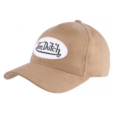 Casquette Baseball Von Dutch marron clair Suede ANCIENNES COLLECTIONS divers