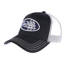 Casquette Von Dutch Noire Hipster Look Ecossais Baseball Card ANCIENNES COLLECTIONS divers