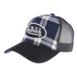 Casquette Von Dutch Noire Retro a Carreaux Baseball Card ANCIENNES COLLECTIONS divers