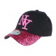 Casquette Baseball Femme Strass Rouge Baseball NY Noire Etoyl ANCIENNES COLLECTIONS divers