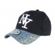 Casquette Baseball Femme Strass Turquoise Baseball NY Noir Etoyl ANCIENNES COLLECTIONS divers