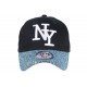 Casquette Baseball Femme Strass Turquoise Baseball NY Noir Etoyl ANCIENNES COLLECTIONS divers