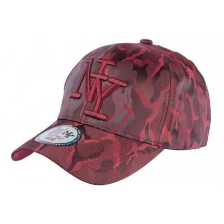 Casquette baseball militaire Rouge Curve NY Kaptain CASQUETTES Hip Hop Honour