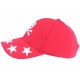 Casquette Baseball Rouge et Blanche Tete de mort et Etoiles CASQUETTES Hip Hop Honour