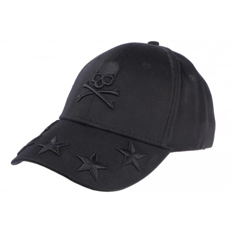 Casquette Baseball Noire Tete de mort et Etoiles Fashion Streetwear ANCIENNES COLLECTIONS divers