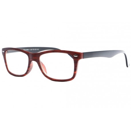 Lunettes de lecture bois marron et noir fantaisie classe Orby Lunettes Loupes Proloupe