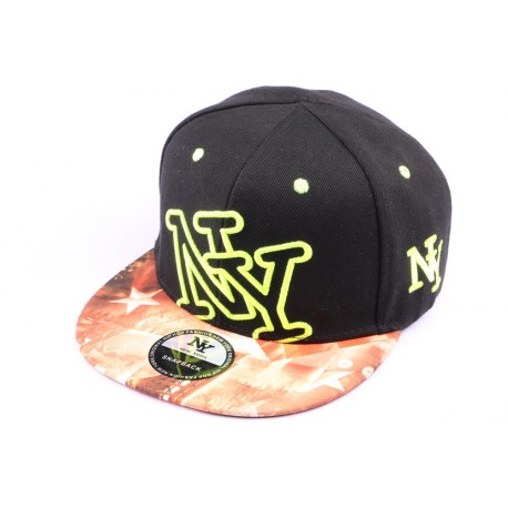 Snapback New York Noire, NY Jaune et Visière Bariolée style Urban Wear ANCIENNES COLLECTIONS divers