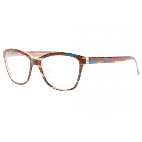 Lunettes de Lecture Originales Marron Bleu Pop Art Folk Lunettes Loupes New Time